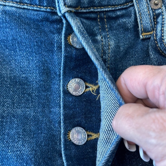 ReDone NWT size 28 high rise ankle cropped straight stretch mid 70’s denim jeans - Picture 6 of 16